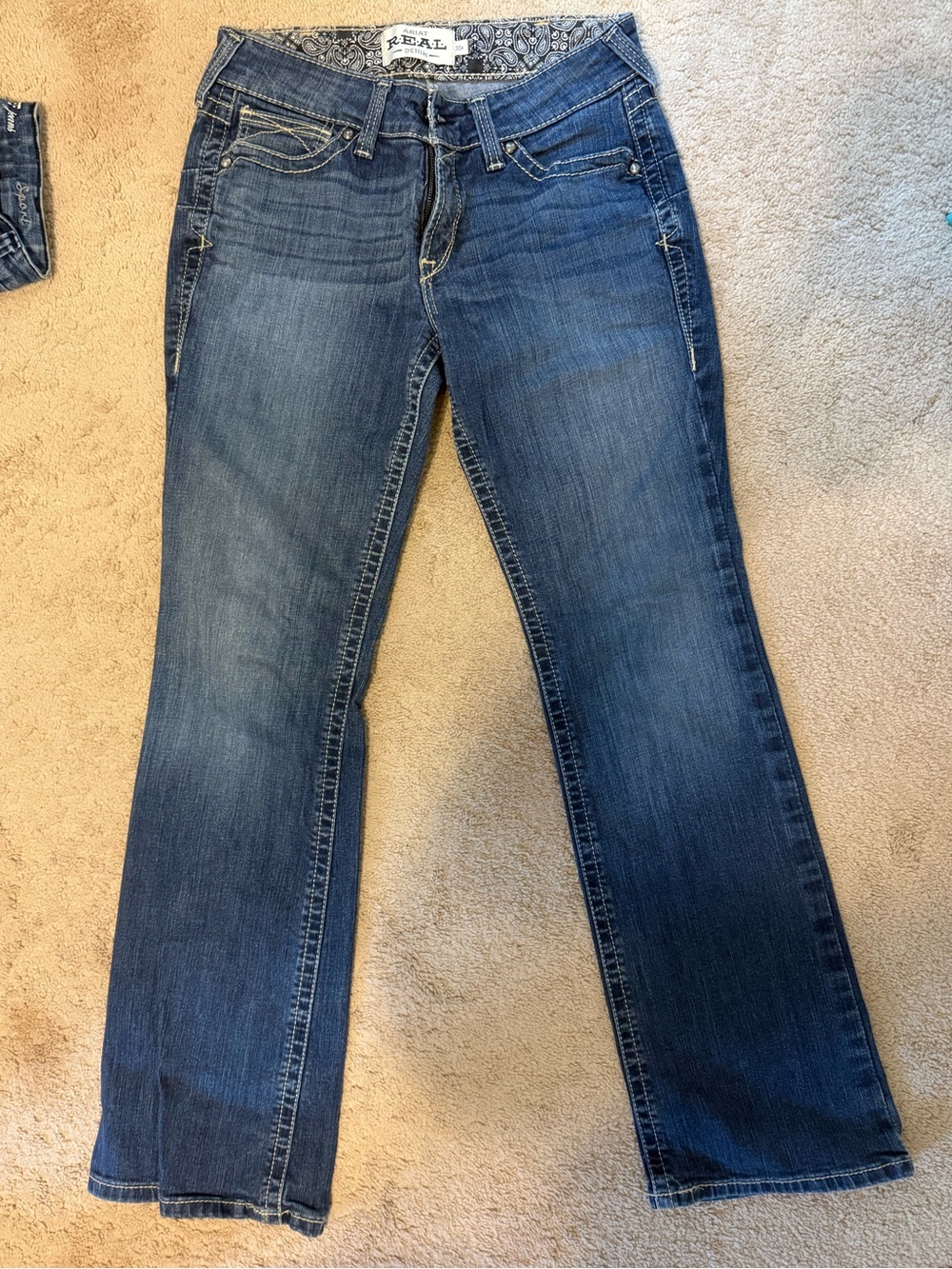 Ariat Women's Boot Cut Jeans in Dark Blue Wash